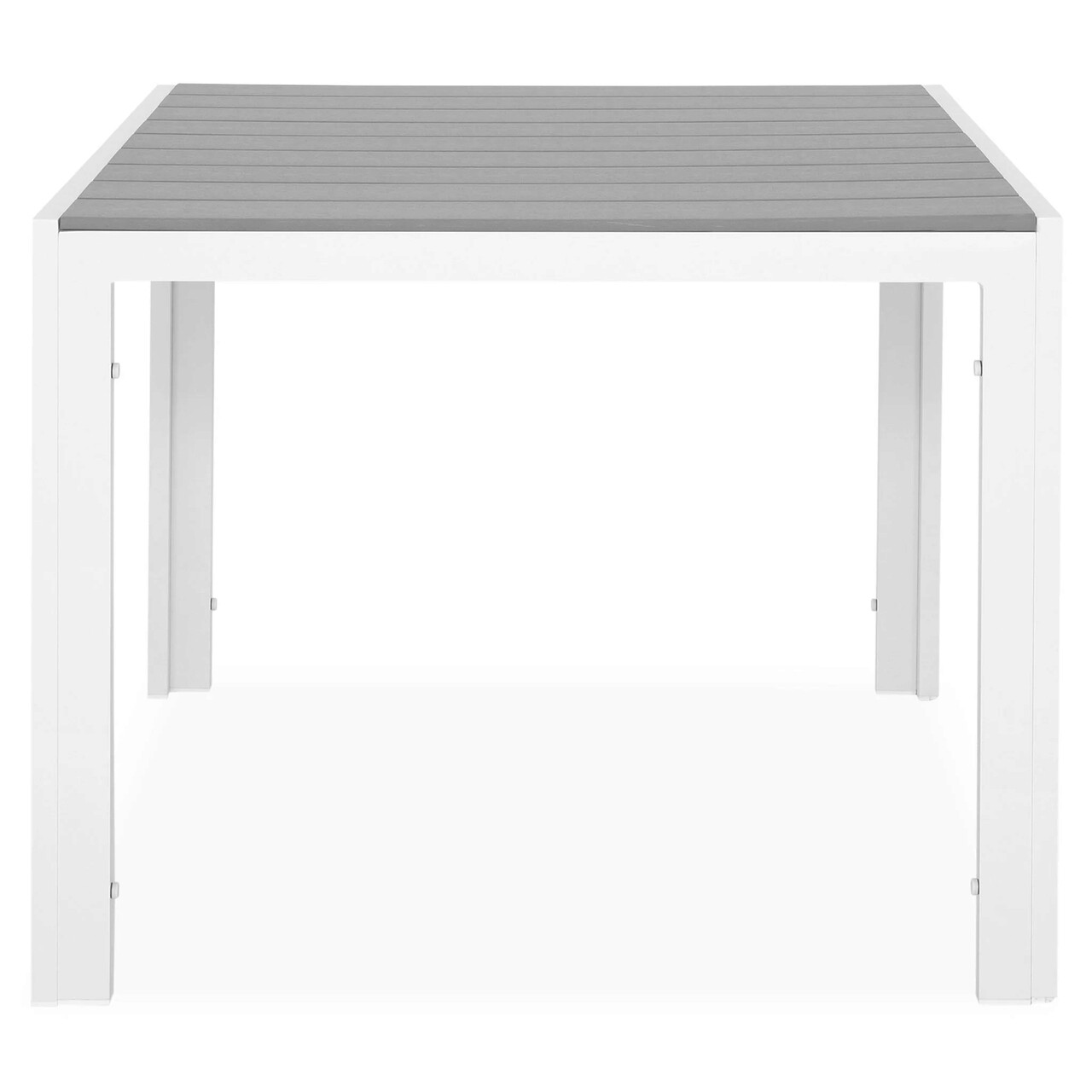 Masa patrata Encore, 90x90x74 cm, aluminiu, alb/gri - imagine 5